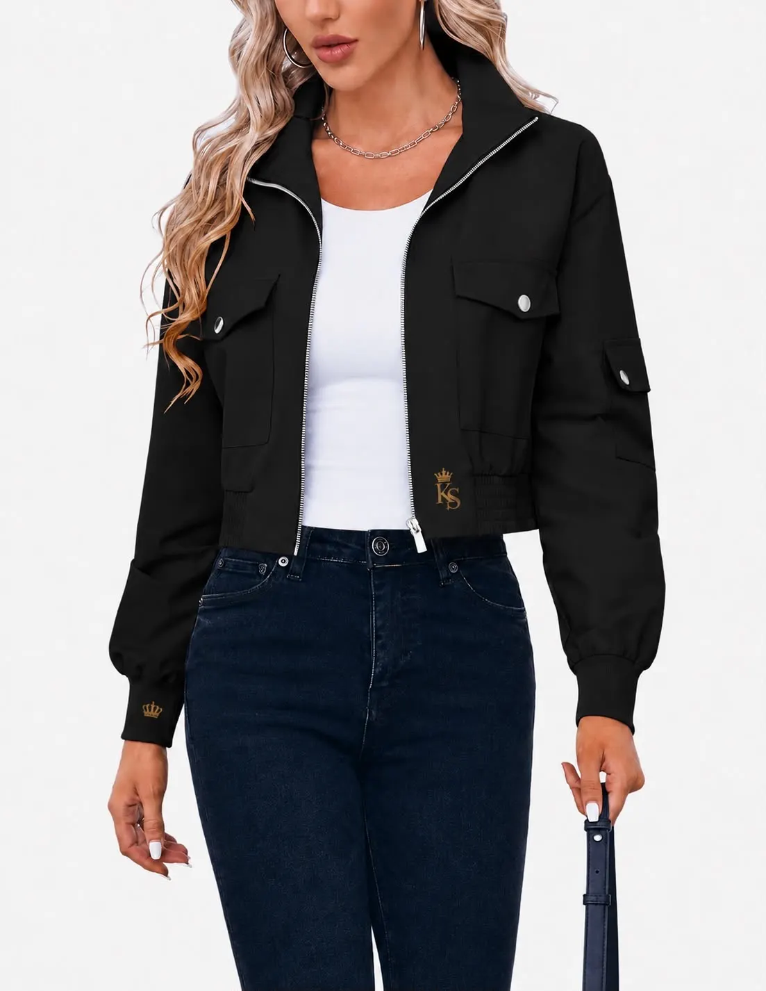 Kingdom Collection · Bomber Sovereign (Mujer) · Negro